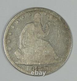 Bargain 1870-cc Liberty Assise Demi-dollar Bon Argent 50c