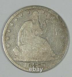 Bargain 1870-cc Liberty Assise Demi-dollar Bon Argent 50c