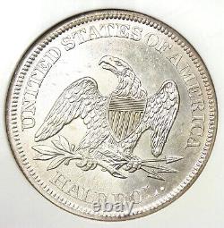 Demi-dollar à l'effigie de la Liberté assise de 1861, 50C, NGC UNC (MS), épave du navire SS Republic.