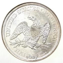 Demi-dollar à l'effigie de la Liberté assise de 1861, 50C, NGC UNC (MS), épave du navire SS Republic.