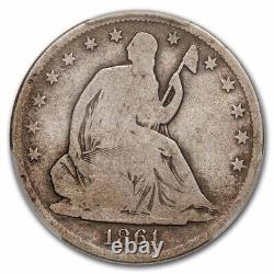 Demi-dollar à l'effigie de la Liberté assise de 1861-O, G-06 PCGS (avers CSA)