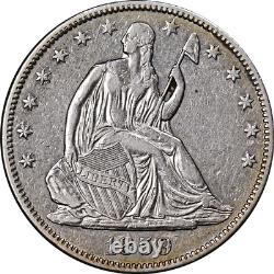 Demi-dollar assis 1859-O XF/AU Détails Bel attrait visuel Belle frappe