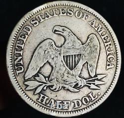 Demi-dollar assis Seated Liberty de 1857 50C non classé Choix 90% d'argent Pièce américaine CC20613