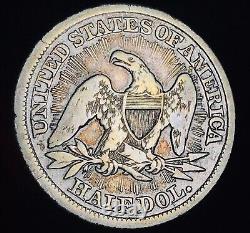 Demi-dollar assis de la Liberté de 1853 50C ARROWS RAYS Pièce en argent non classée des États-Unis CC18030