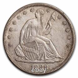 Demi-dollar assis de la liberté de 1888 en AU
