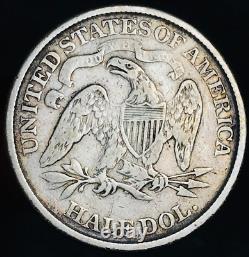 Pièce américaine en argent de choix de 50 cents Liberty Assis de 1873, sans flèches