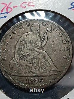 Pièce de 50 cents Seated Liberty de 1876-CC