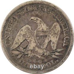 Pièce de 50 cents en argent fin à 90% F Fine de 1853 Seated Liberty Half Dollar SKUI9943