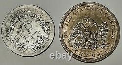 Rare 1795 Cours De Cheveux Qui Coulent - 1842 Assis Liberty Silver One Dollar Coins