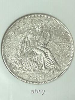 S. S. République Effet De Naufrage 1861-o Liberté Assise Demi-dollar Ngc