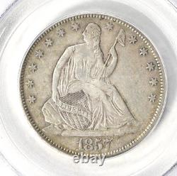 Scarce 1857 Demi-dollar Liberté Assise de la Monnaie des États-Unis PCGS XF 45 398,88 $.