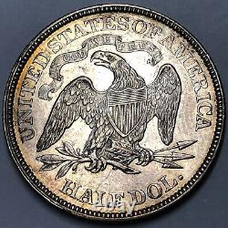 Us 1868 Sièged Liberty Half Dollar 50 Cent Argent Pièce Date Clé