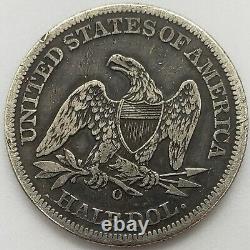 Us Seated Liberty Half Dollar 1855 O New Orleans Mint 50c Silver Coin Nice Toned